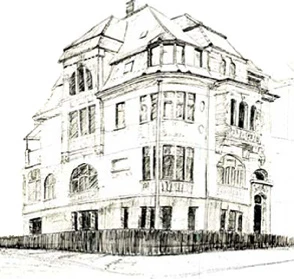 Historische Zeichnung des Ravensberg-Hauses